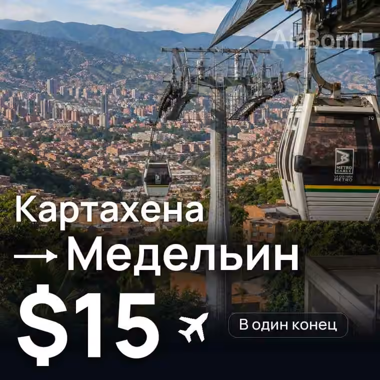 Картахена → Медельин — лучшая цена $15