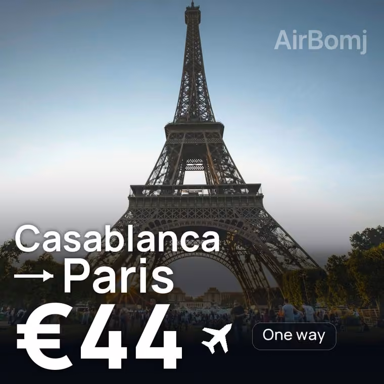 Casablanca → Paris for €44