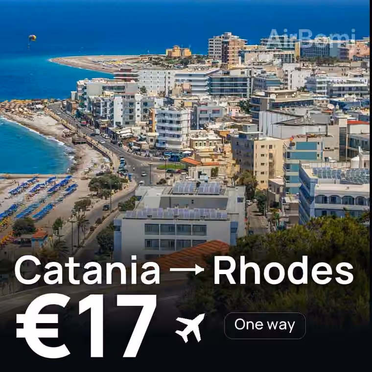 Catania → Rhodes for €17