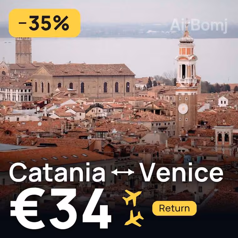 Catania → Venice for €34