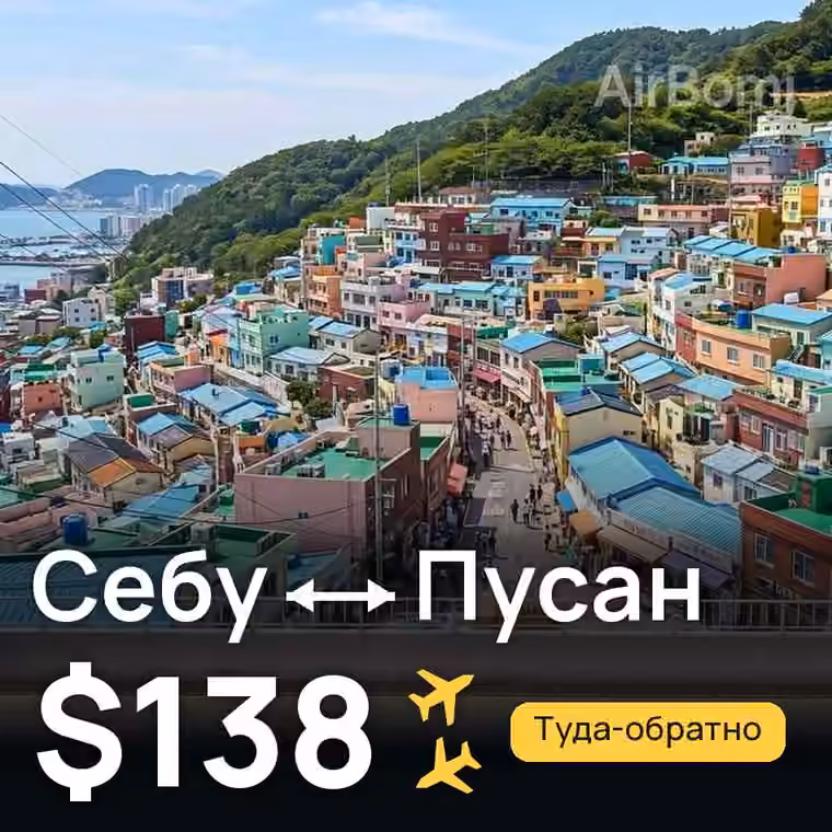 Себу → Пусан — лучшая цена $138