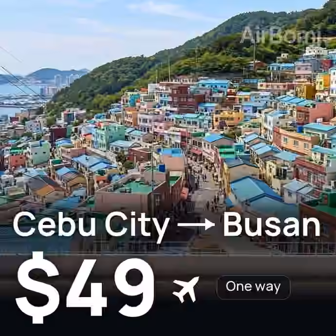 Cebu City → Busan for $49