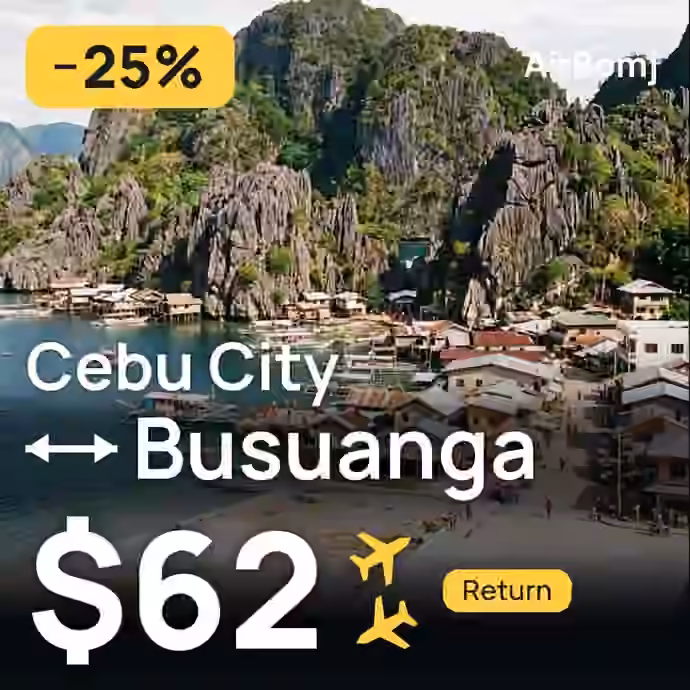 Cebu City → Busuanga for $62