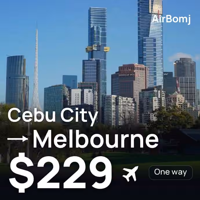 Cebu City → Melbourne for $229