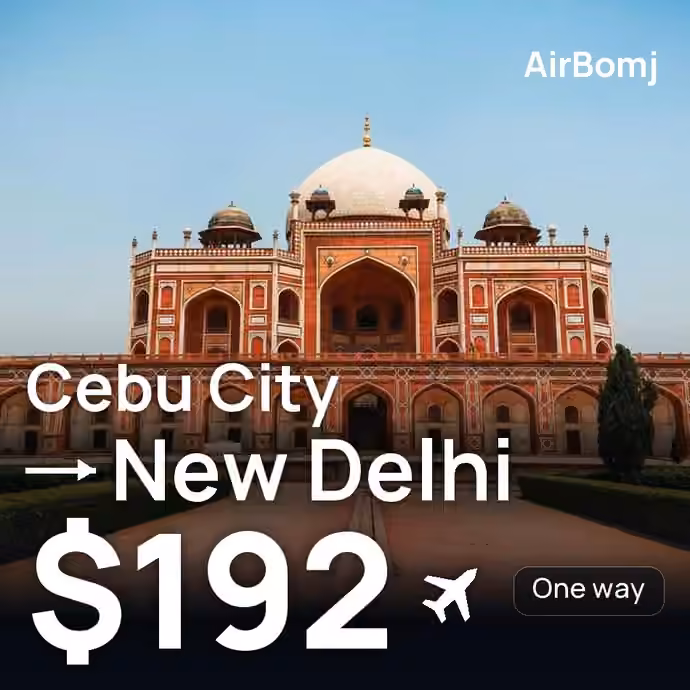 Cebu City → New Delhi for $192