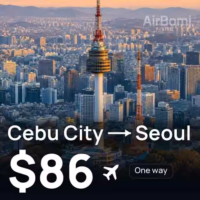 Cebu City → Seoul for $86