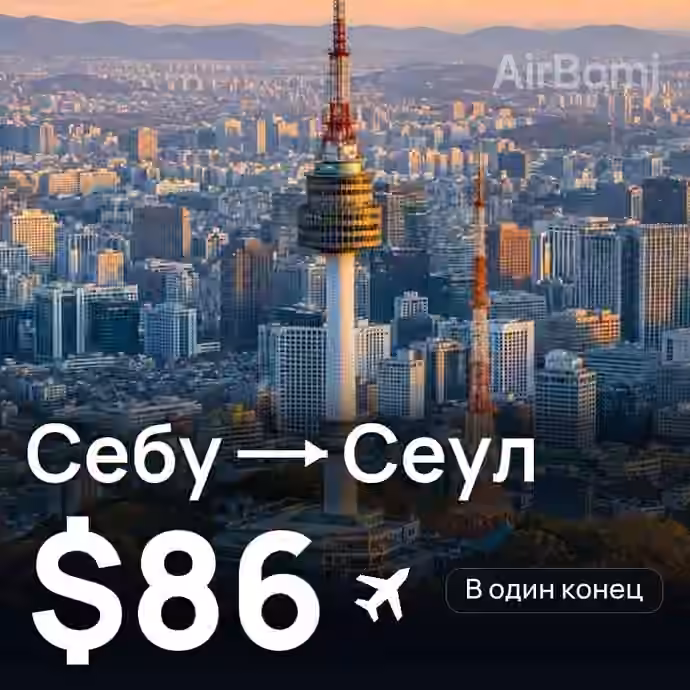 Себу → Сеул за $86