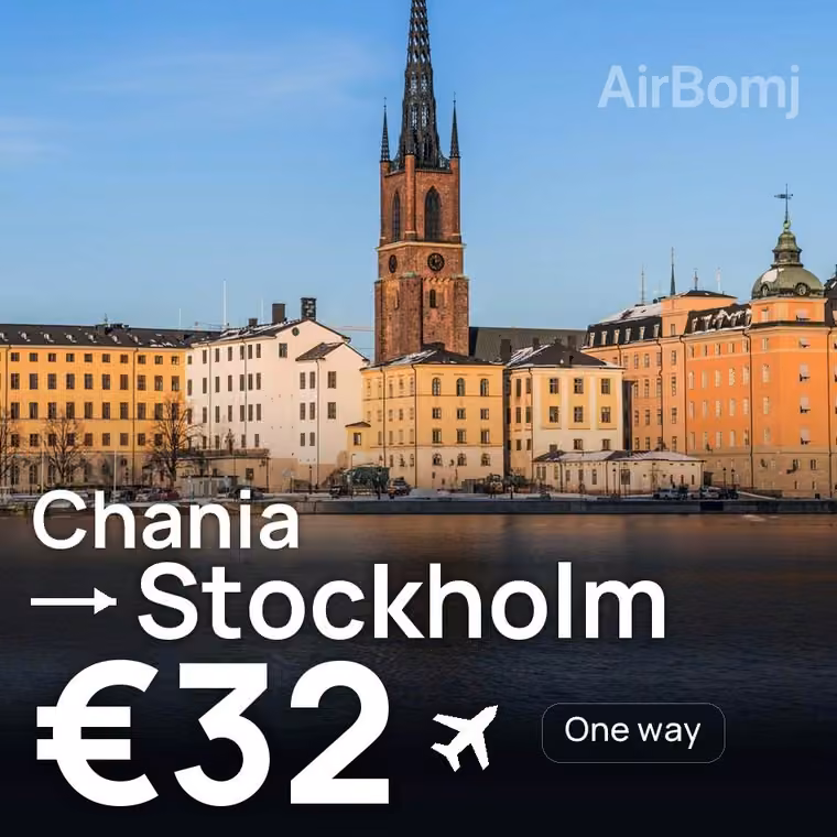Chania → Stockholm for €32