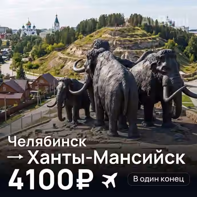 Челябинск → Ханты-Мансийск за 4100₽