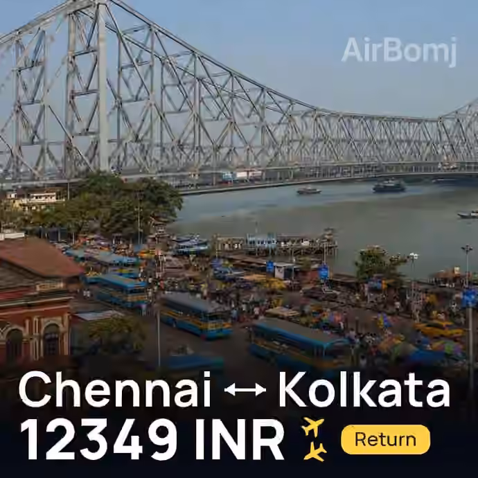 Chennai → Kolkata for 12349 INR