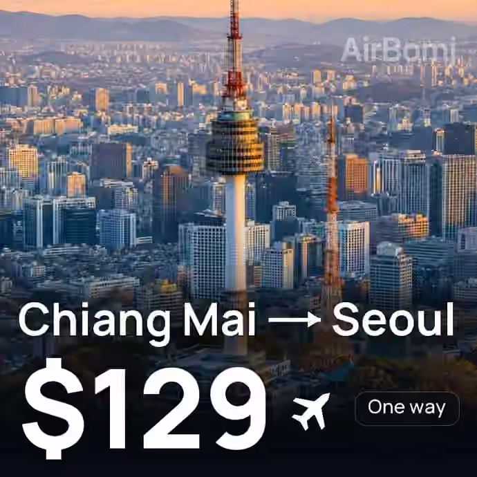 Chiang Mai → Seoul for $129