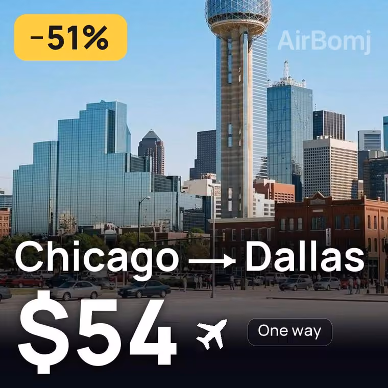Chicago → Dallas for $54