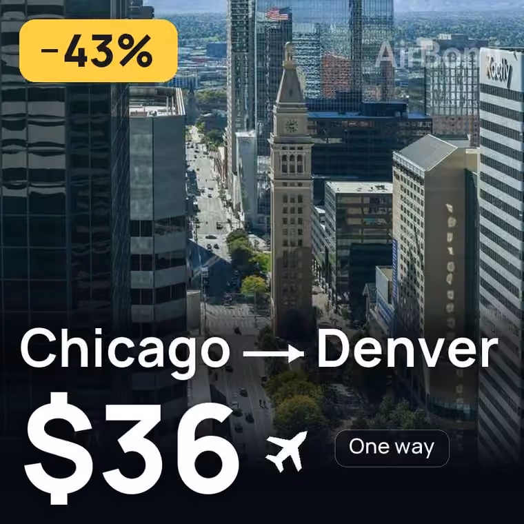 Chicago → Denver for $36