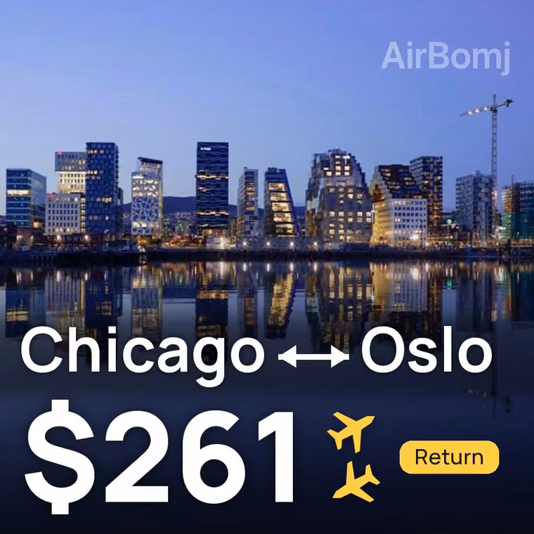 Chicago → Oslo for $261