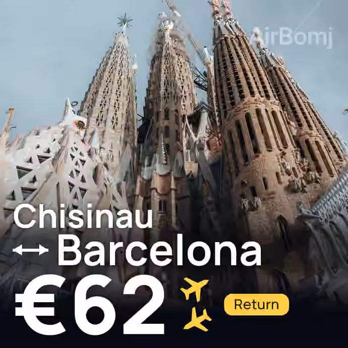 Chisinau → Barcelona for €62