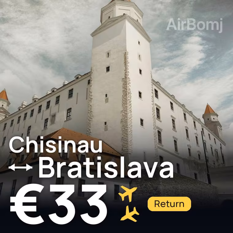 Chisinau → Bratislava for €33