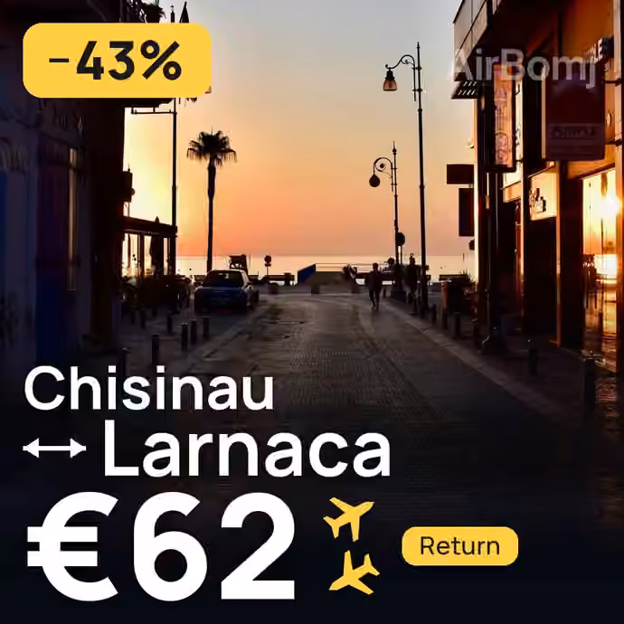 Chisinau → Larnaca for €62