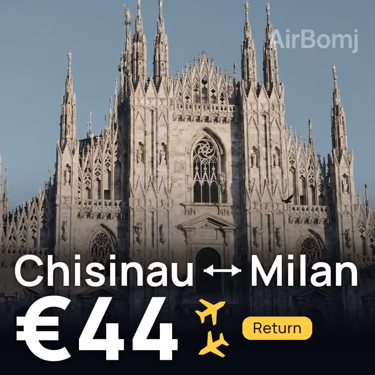 Chisinau → Milan for €44