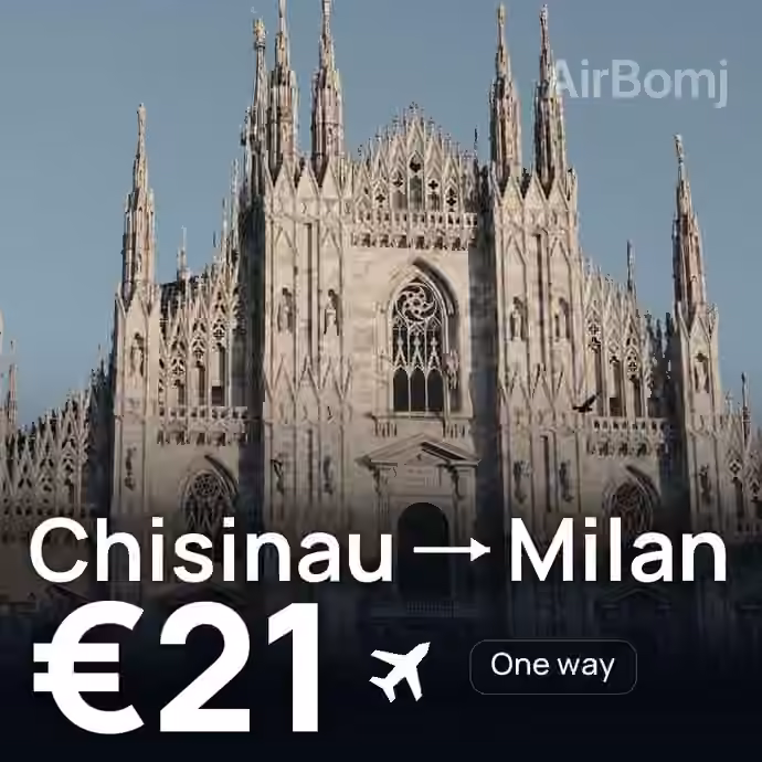 Chisinau → Milan for €21
