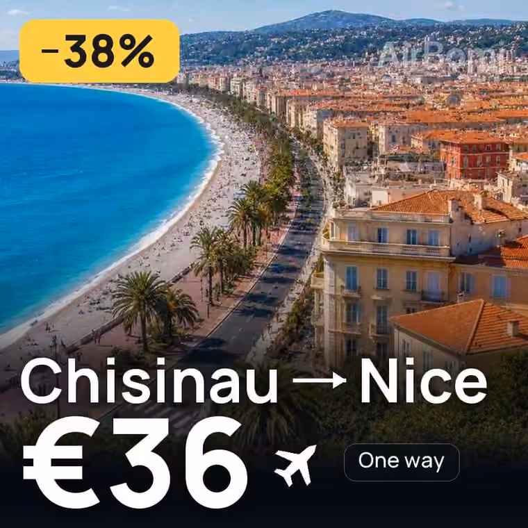 Chisinau → Nice for €36