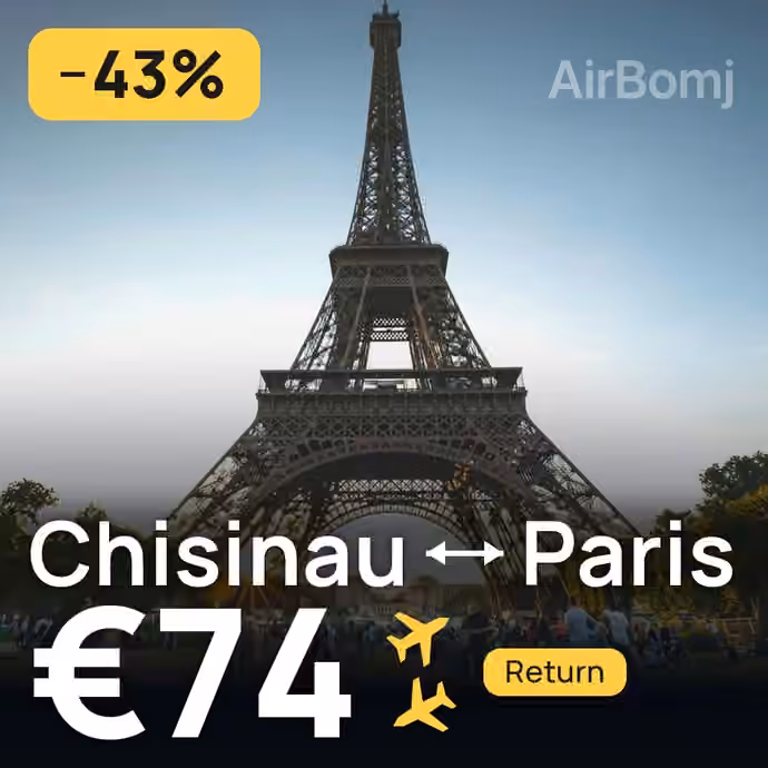 Chisinau → Paris for €74