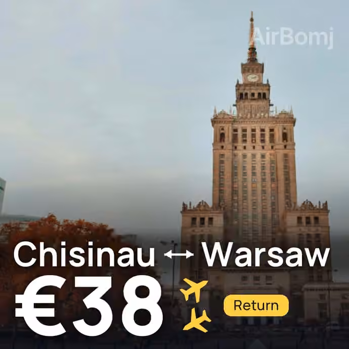 Chisinau → Warsaw for €38