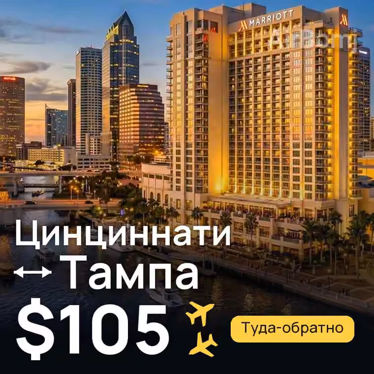 Цинциннати → Тампа за $105