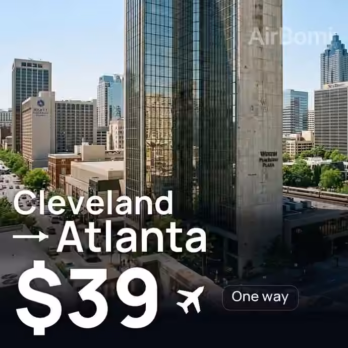 Cleveland → Atlanta for $39