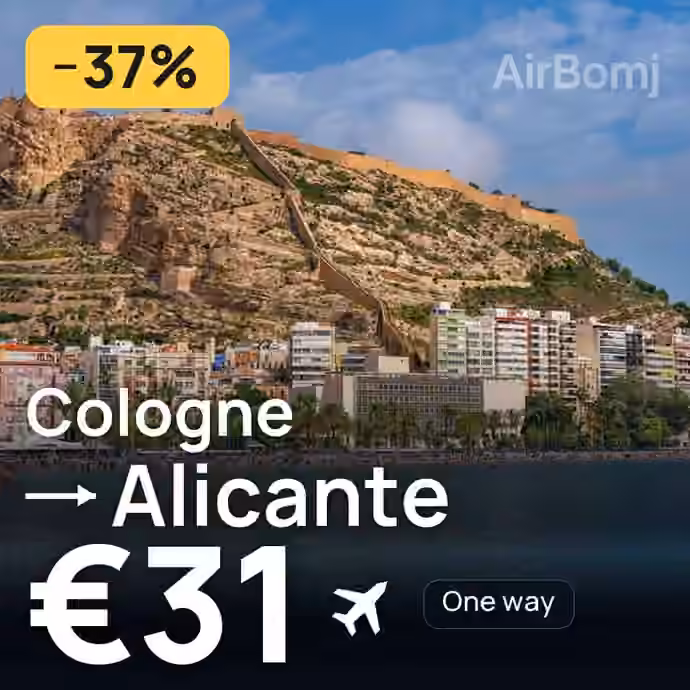 Cologne → Alicante for €31