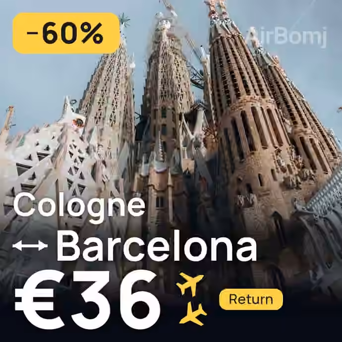 Cologne → Barcelona for €36