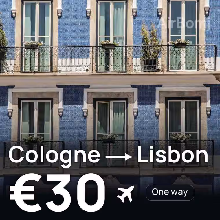 Cologne → Lisbon for €30