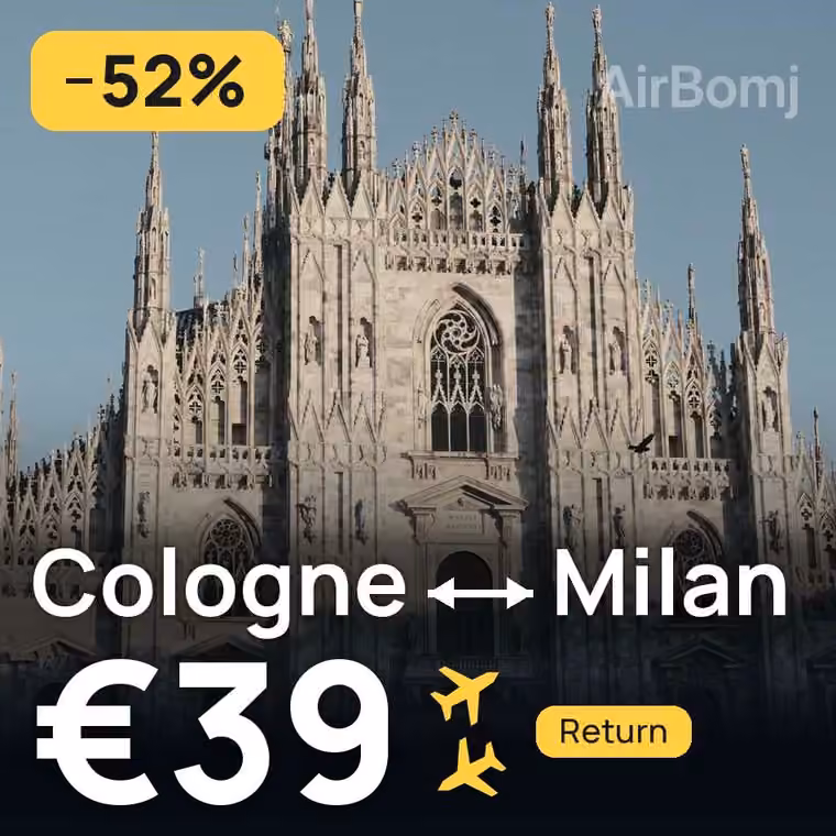 Cologne → Milan for €39