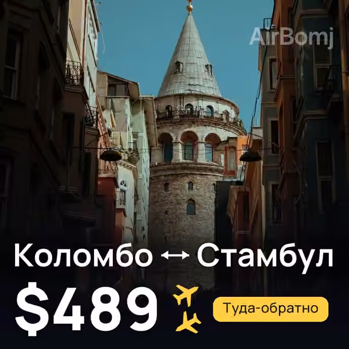 Коломбо → Стамбул — лучшая цена $489