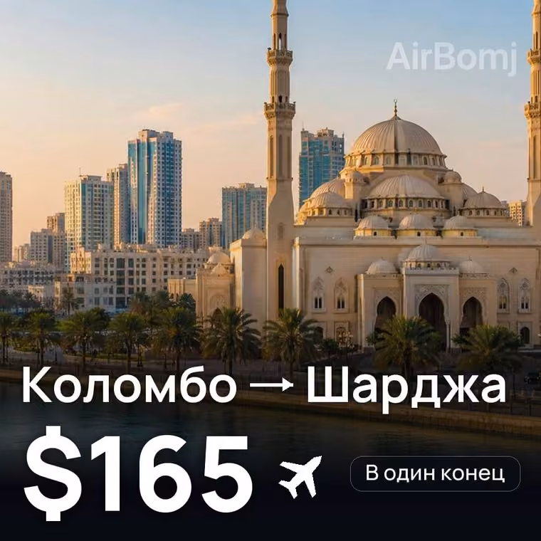 Коломбо → Шарджа за $165