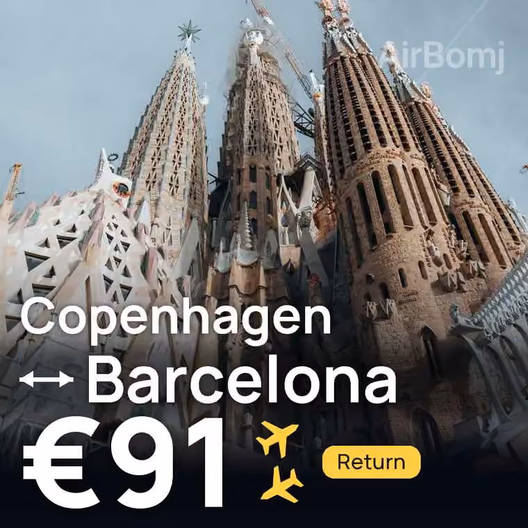 Copenhagen → Barcelona for €91