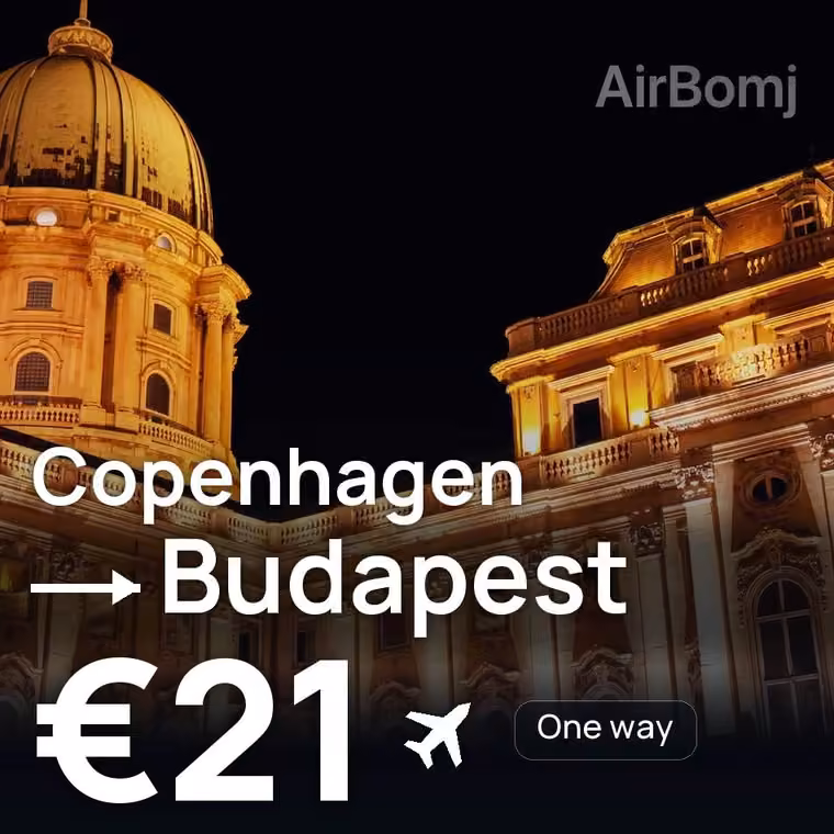 Copenhagen → Budapest for €21