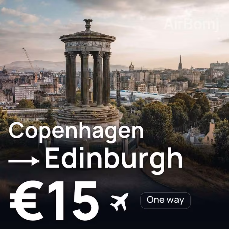Copenhagen → Edinburgh for €15