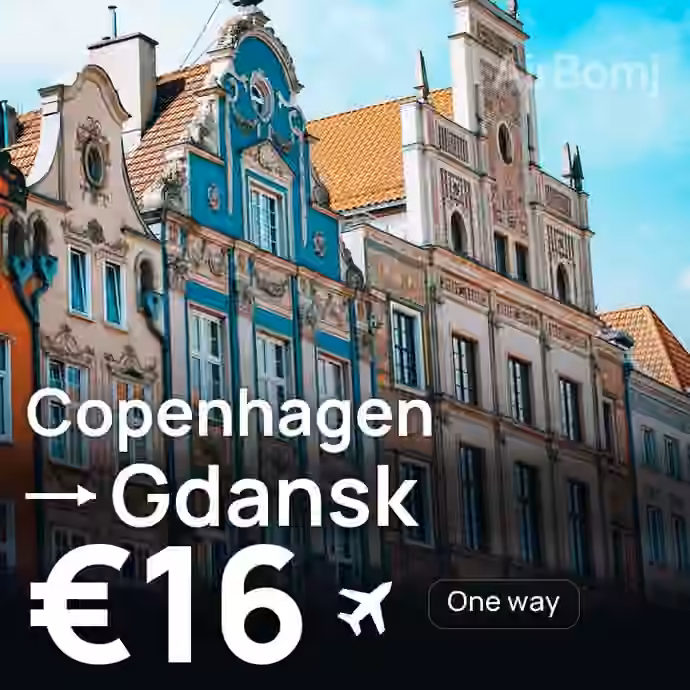 Copenhagen → Gdansk for €16