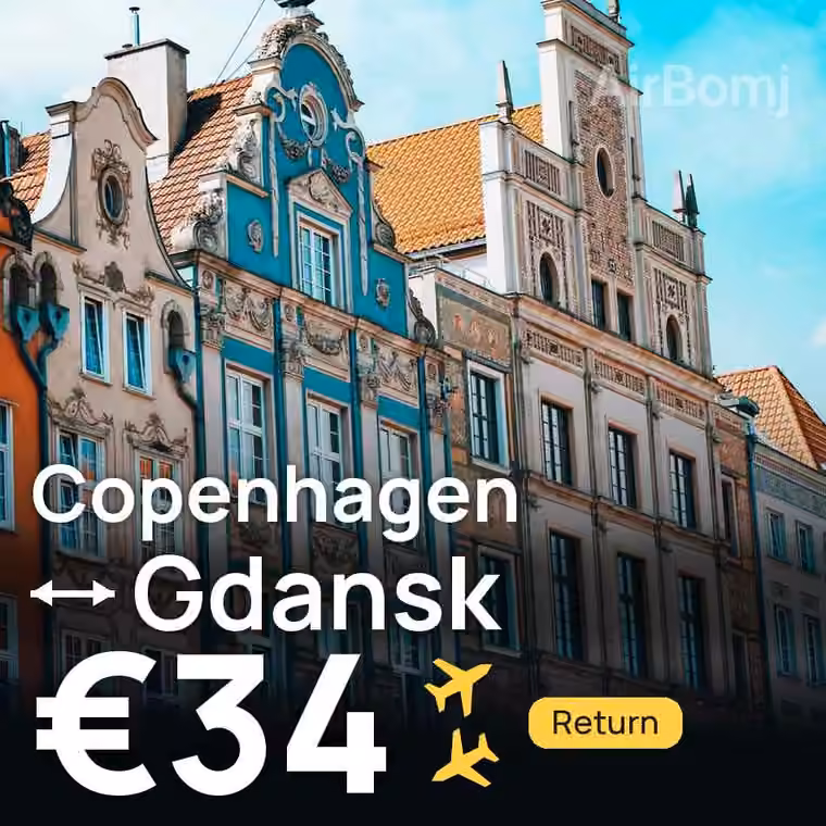 Copenhagen → Gdansk for €34