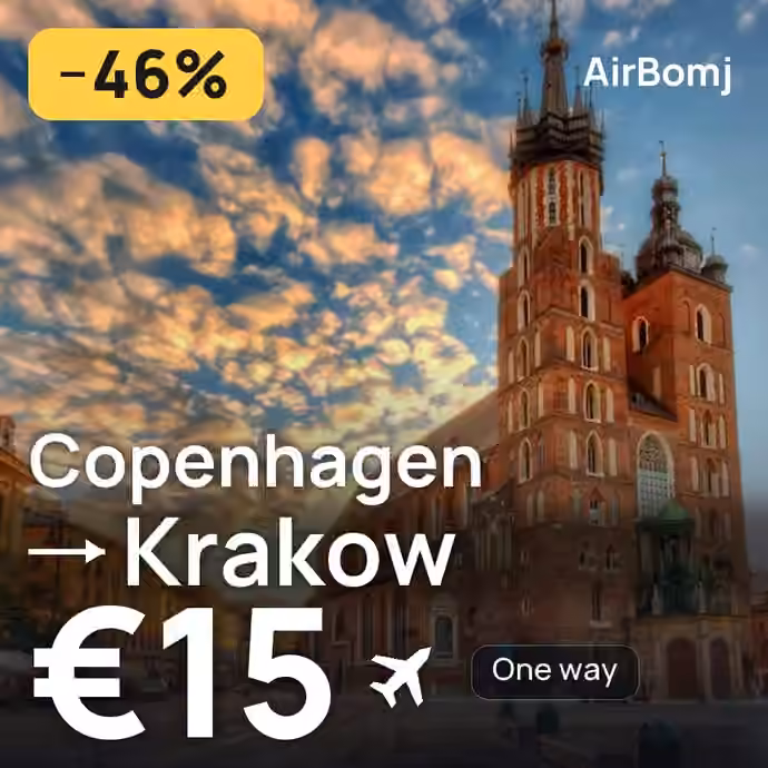 Copenhagen → Krakow for €15
