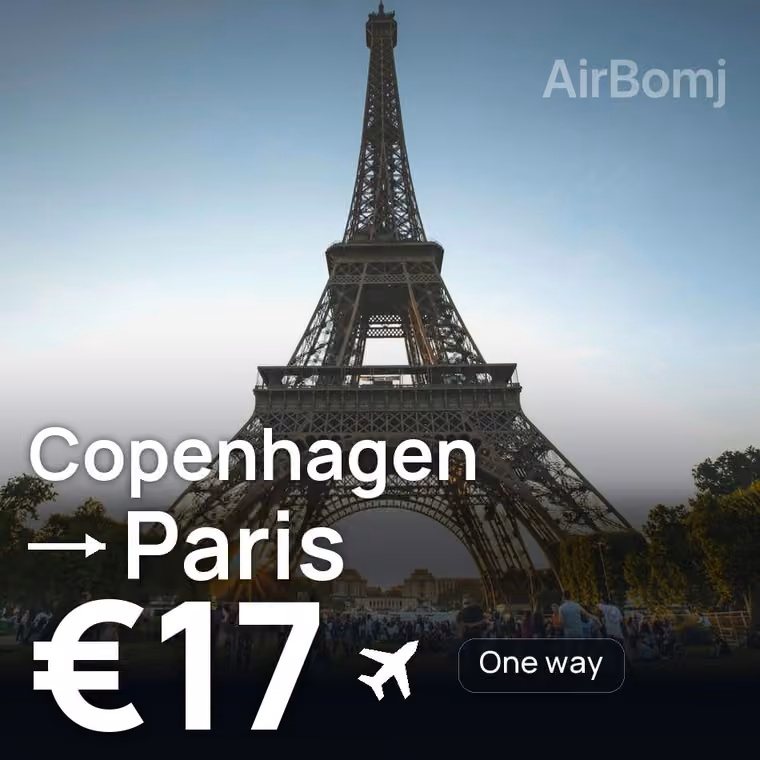 Copenhagen → Paris for €17