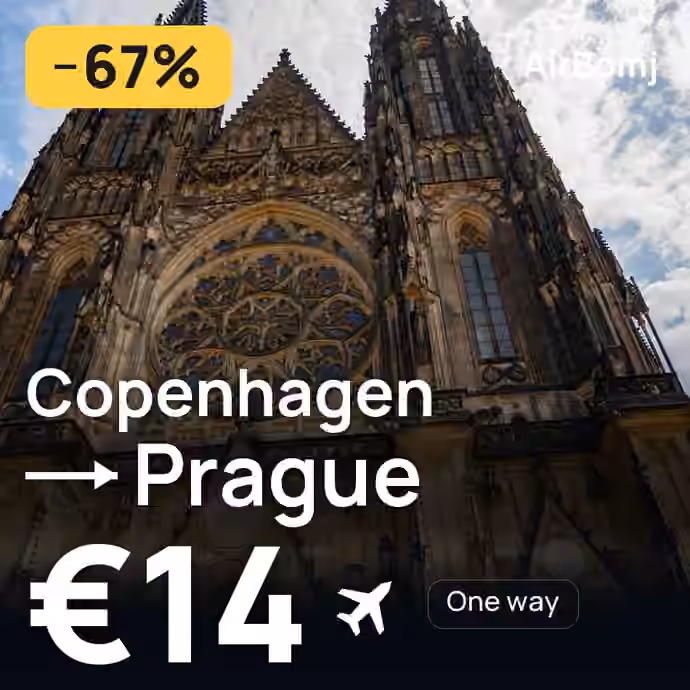 Copenhagen → Prague for €14
