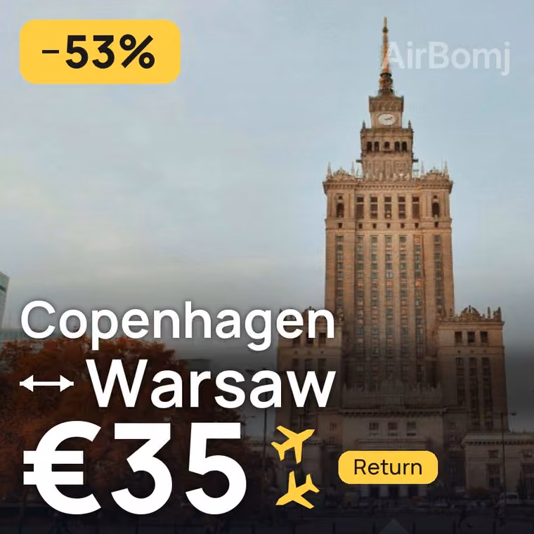 Copenhagen → Warsaw for €35