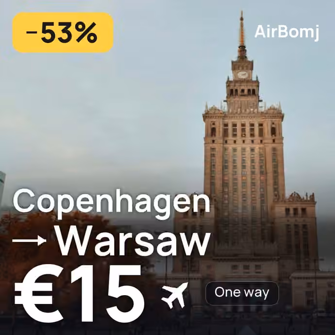 Copenhagen → Warsaw for €15