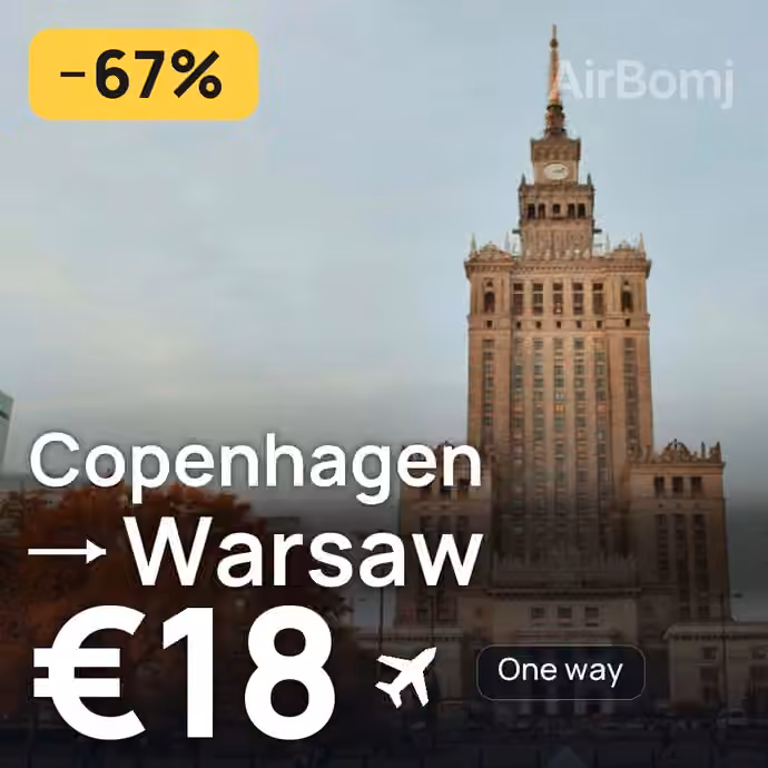 Copenhagen → Warsaw for €18