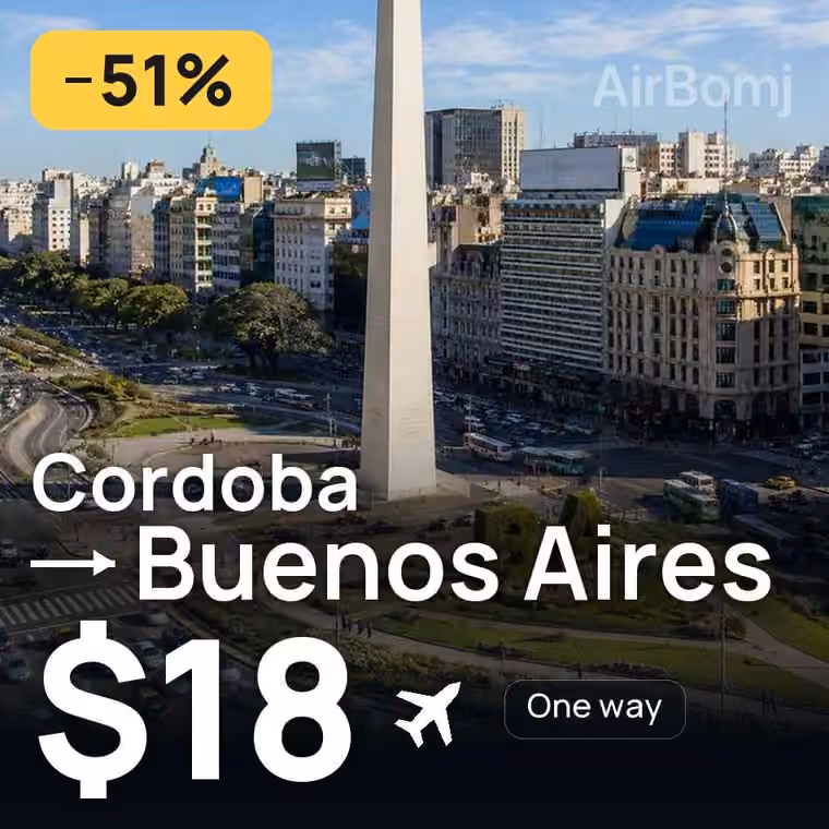 Cordoba → Buenos Aires for $18