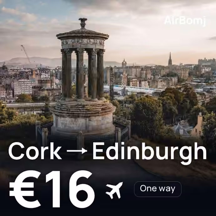 Cork → Edinburgh for €16