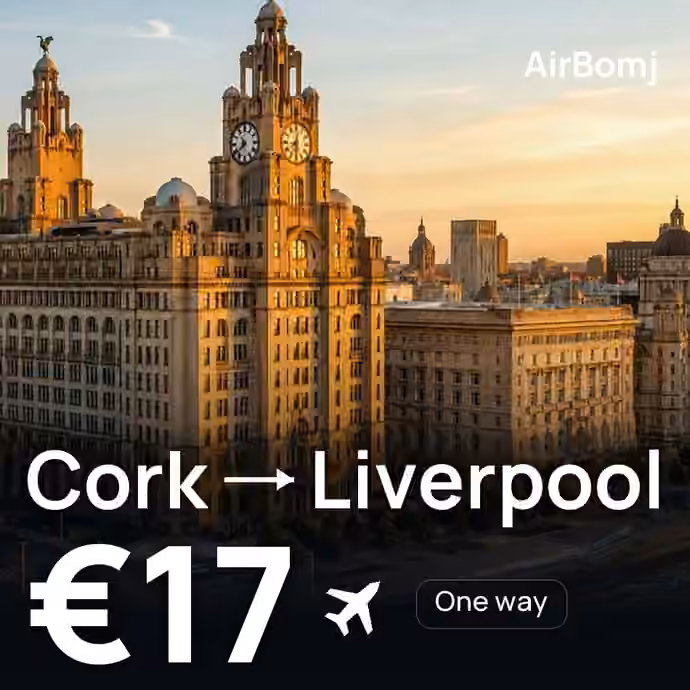 Cork → Liverpool for €17