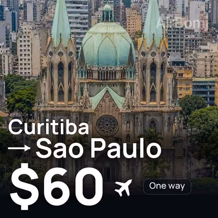 Curitiba → Sao Paulo for $60