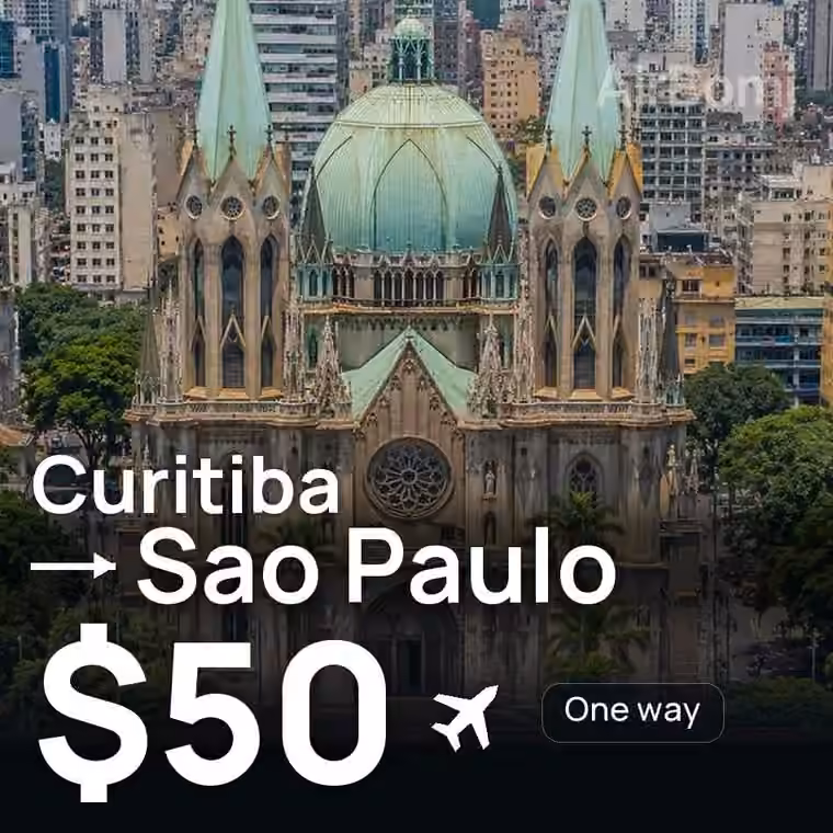 Curitiba → Sao Paulo for $50